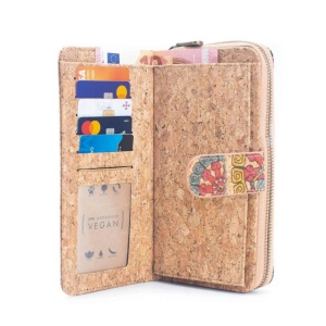 Portofel mare din pluta cu portcard detasabil 32908 Ibucork.ro