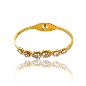 Bratara Bangle placata cu aur Tear 34489 Ibucork.ro