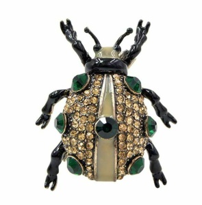 Brosa eleganta Buburuza cu cristale