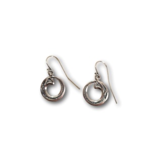 Cercei din argint Circle Wave 28299 Ibucork.ro