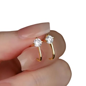 Cercei din argint Golden Sparkle 33869 Ibucork.ro