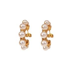 Cercei placati cu aur Pearls 34199 Ibucork.ro