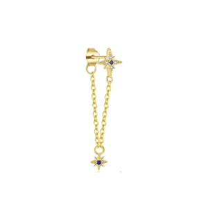 Cercel lant din argint Moon Star 34069 Ibucork.ro