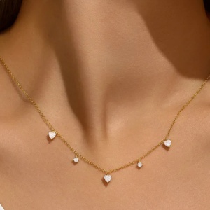 Colier din argint Hearts 33979 Ibucork.ro