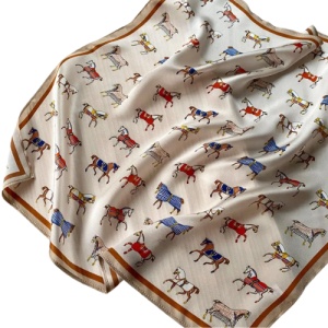Esarfa din satin Horses, 5, ibucork.ro
