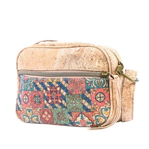 Geanta crossbody din pluta Colors Squares