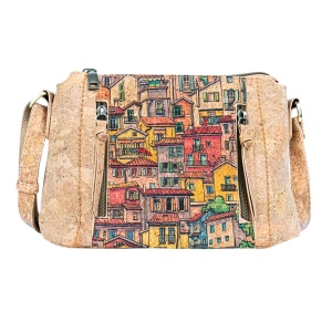 Geanta dama crossbody din pluta Peisaj urban, 1, ibucork.ro
