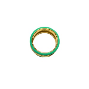 Inel din inox cu email verde, 2, ibucork.ro