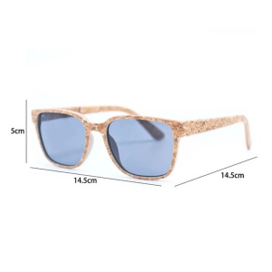 Ochelari de soare cu brate si toc din pluta Natur 36679 Ibucork.ro