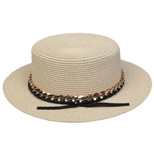Palarie din rafie Chain Belt 37319 Ibucork.ro