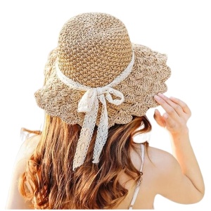 Palarie din rafie Lace 36969 Ibucork.ro
