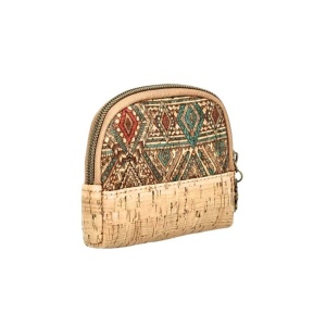 Portofel din pluta multicolor cu fermoar 35739 Ibucork.ro