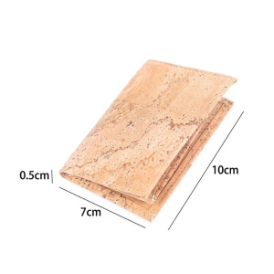 Portofel RFID din pluta pentru carduri natural 32759 Ibucork.ro