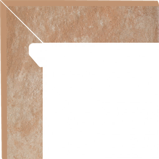 Plinta Klinker treapta Paradyz Ilario beige 2 elemente-lewy 8.1x30 cm