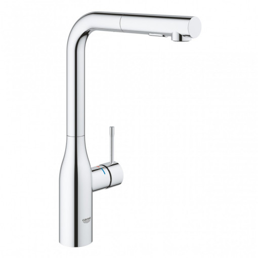 Baterie bucatarie Grohe Essence New dus extractabil, crom