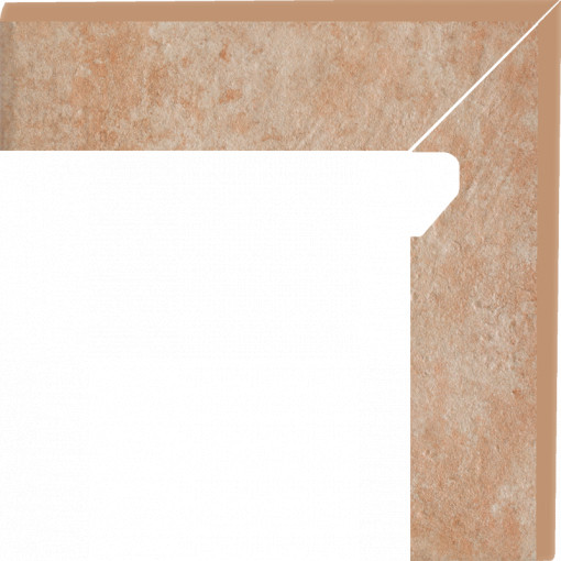 Plinta Klinker treapta Paradyz Ilario beige 2 elemente-prawy 8.1x30 cm