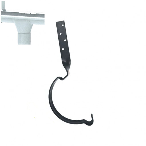 Carlig rasucit jgheab pentru sistem pluvial Metigla, metalic, D 125 mm, aluzinc
