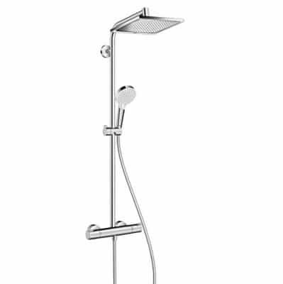 Coloana de dus Hansgrohe Crometta E240 cu baterie termostatata si pipa cada, crom