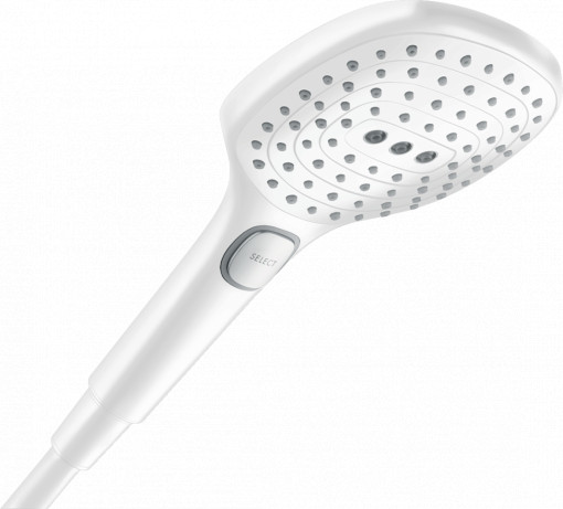 Para dus Hansgrohe Raindance Select 120, 3 jeturi, alb mat