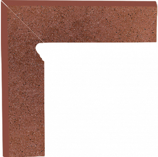 Plinta Klinker treapta Paradyz Taurus brown 2 elemente-lewy 8.1x30 cm