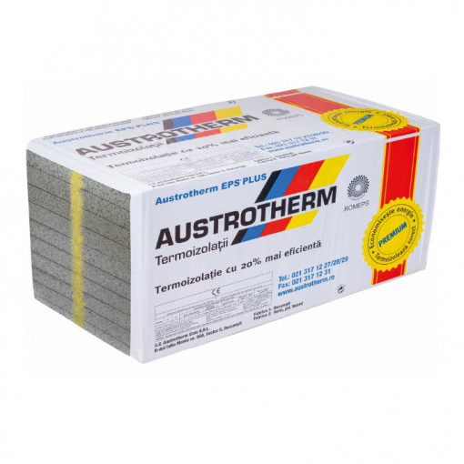 Polistiren expandat grafitat Austrotherm EPS - A100 PLUS, 10 x 100 x 50 cm, 2.5 mp
