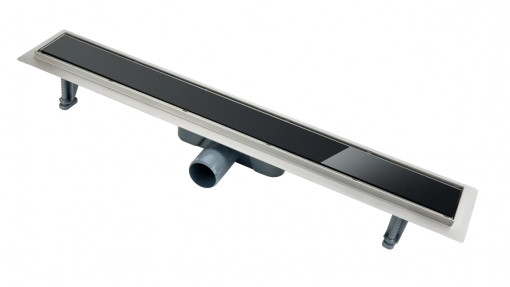 Rigola dus liniara, FDesign Kleome, 70 cm, capac sticla neagra