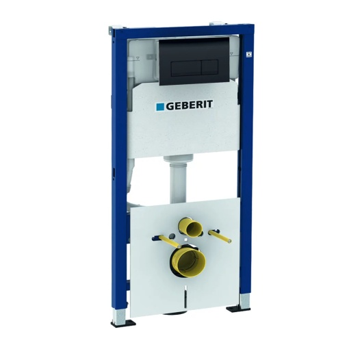 Set rezervor incastrat Geberit Duofix Delta cu set fixare si clapeta Delta50 negru lucios