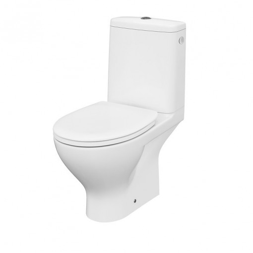 Set vas WC pe pardoseala Cersanit Moduo Clean on 650 rezervor 3/5 l si capac slim softclose alb