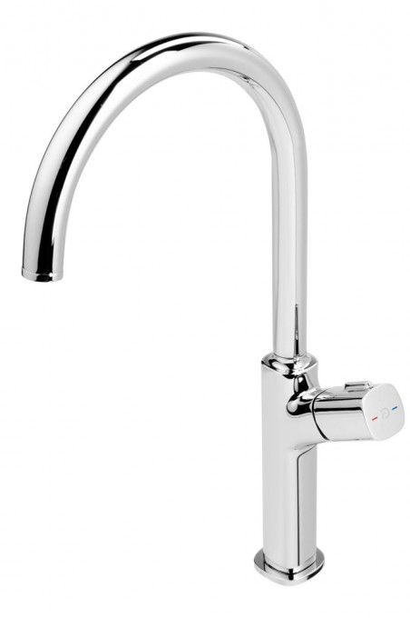 Baterie bucatarie FDESIGN Meandro cu pipa tip lebada, crom
