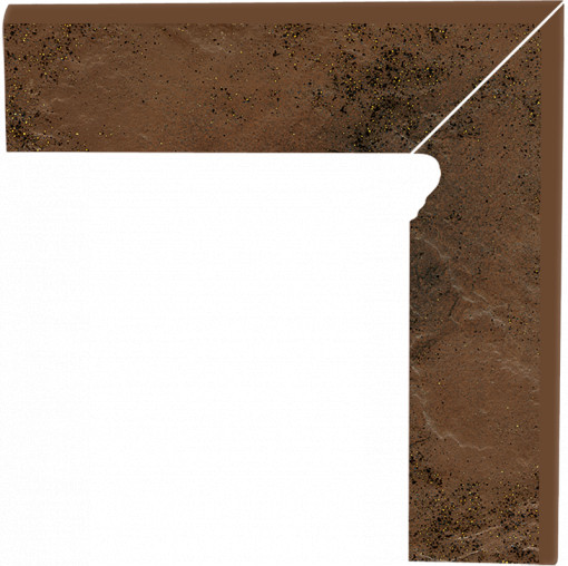 Plinta Klinker treapta Paradyz Semir beige 2 elemente-prawy 8.1x30 cm