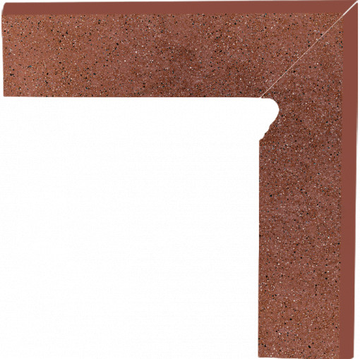 Plinta Klinker treapta Paradyz Taurus brown 2 elemente-prawy 8.1x30 cm