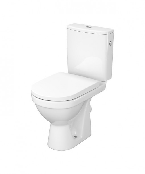 Set vas WC pe pardoseala Cersanit Zip 778 Simple On cu rezervor si capac inchidere lenta