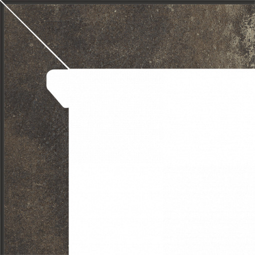 Plinta Klinker treapta Paradyz Scandiano brown 2 elemente-lewy 8.1x30 cm