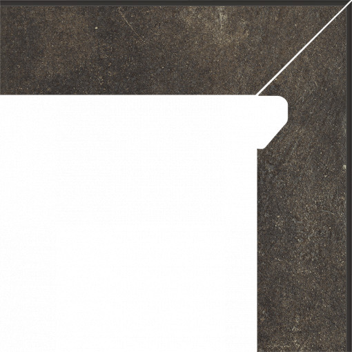 Plinta Klinker treapta Paradyz Scandiano brown 2 elemente-prawy 8.1x30 cm
