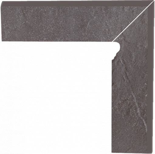 Plinta Klinker treapta Paradyz Taurus grys 2 elemente-prawy 8.1x30 cm