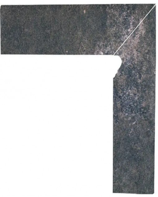 Plinta Klinker treapta Paradyz Viano antracit 2 elemente-prawy 8.1x30 cm