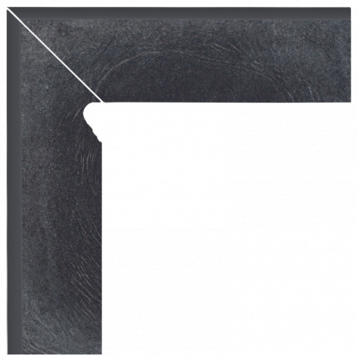 Plinta Klinker treapta Paradyz Bazalto grafit 2 elemente-lewy 8.1x30 cm