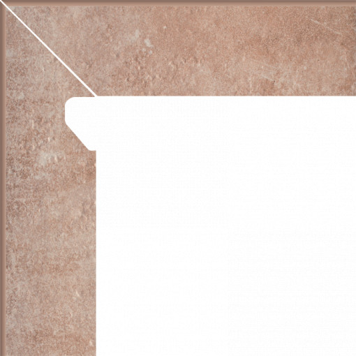 Plinta Klinker treapta Paradyz Scandiano ochra 2 elemente-lewy 8.1x30 cm