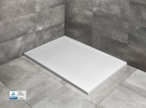 Cadita dus dreptunghiulara compozit Radaway Teos F 140x70x4 cm, alb