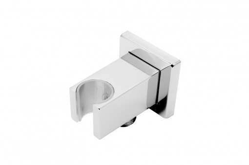 Cot conector dus pentru baterie incastrata FDESIGN Inula, cu suport dus, crom