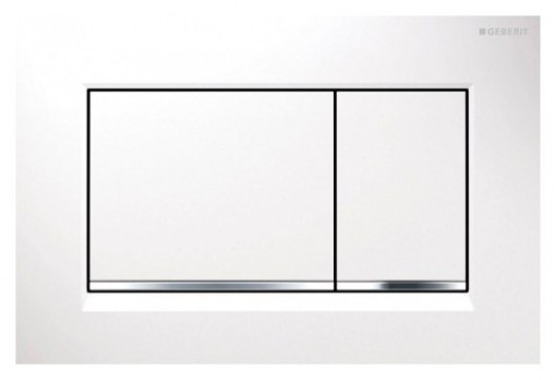 Clapeta actionare Geberit Sigma 30 Alb-Crom-Alb