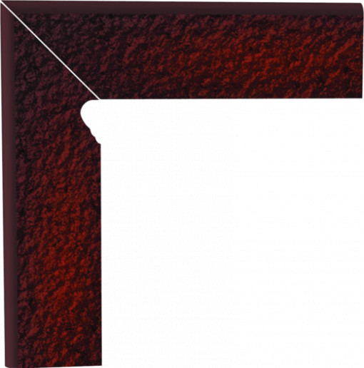 Plinta Klinker treapta Paradyz Cloud brown Duro 2 elemente-lewy 8.1x30 cm