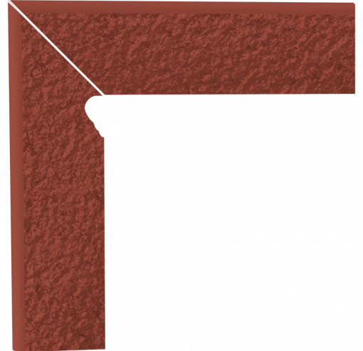 Plinta Klinker treapta Paradyz Natural rosa Duro 2 elemente-lewy 8.1x30 cm