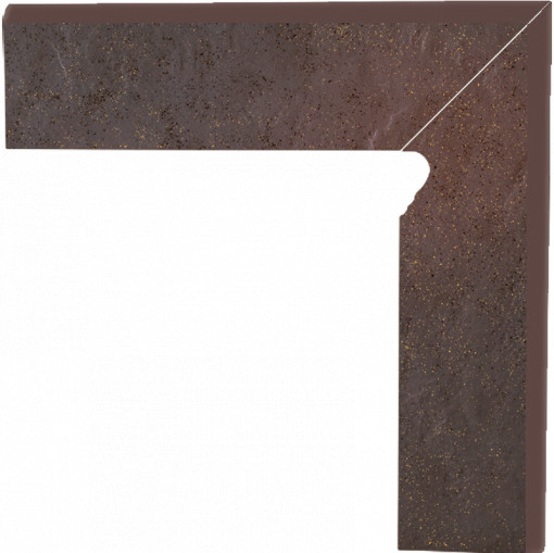 Plinta Klinker treapta Paradyz Semir rosa 2 elemente-prawy 8.1x30 cm