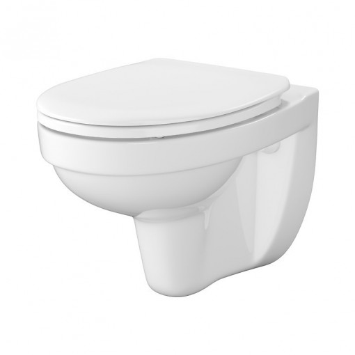 Vas wc suspendat Cersanit Cersania B469 Simple On, capac duroplast, inchidere lenta