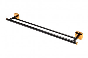 Bara dubla portprosop FDESIGN Merida 60 cm, negru-roz auriu - Img 1