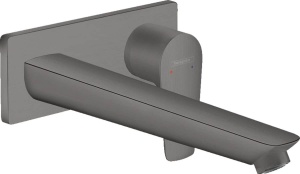Baterie incastrata lavoar Hansgrohe Talis E pipa 22.5 cm negru - crom periat - Img 3
