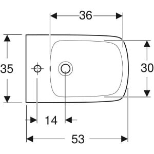 Bideu suspendat Geberit Selnova Square, 53x36 cm - Img 3