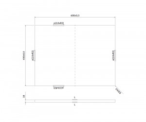Blat pentru mobilier Cersanit Larga 60 cm, alb - Img 2