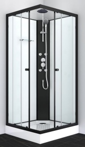 Cabina de dus completa Sanotechnik STIL 2, patrata, fara plafon, 90x90x232cm - Img 2
